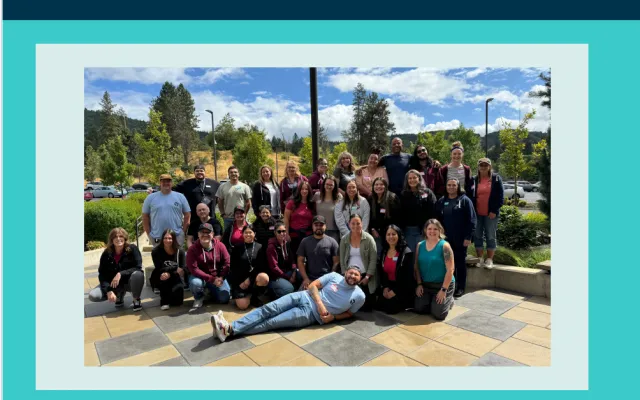 Portada del Informe de Impacto 2023–2024 de Project Youth+, con una foto grupal del personal de PY+
